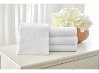 54"x 80"x15" Five Star T-300 100% Cotton with Dryfast Technology Full Solid White Fitted Sheet